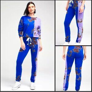 NWT WILDFOX Echo Tie-Dye Drawstring Jogger Sweatpant Meteorite Wash S MSRP $124